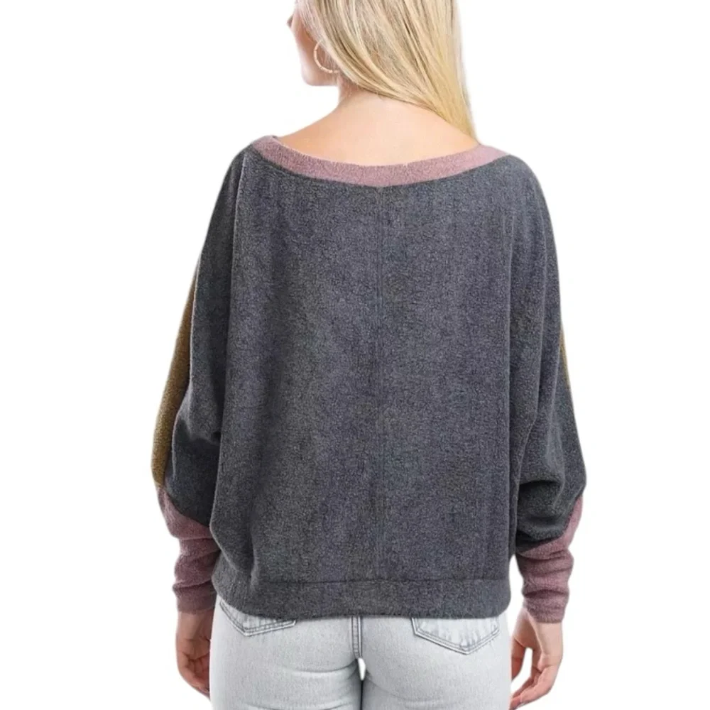 Free People Intimately Free Blue Monday Fleece Pullover size S